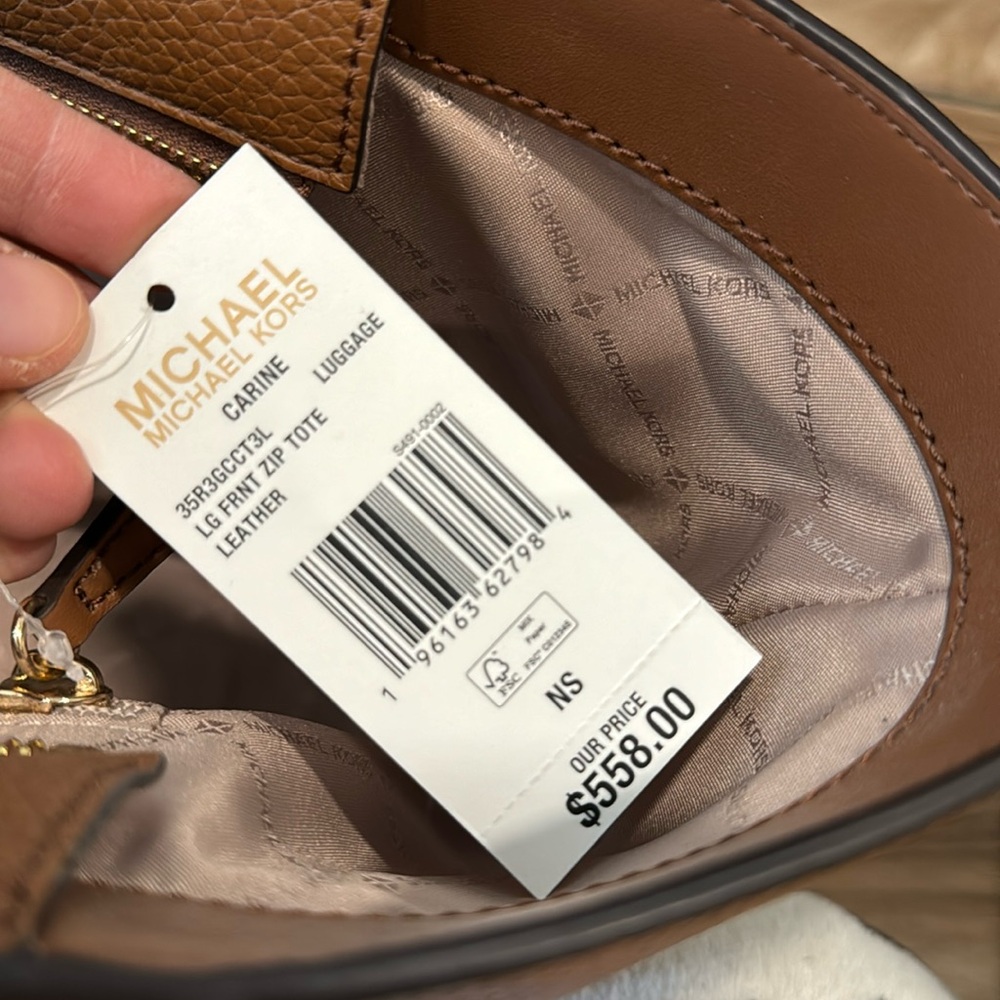 Carine front zip leather tote luggage - Picture 5 of 11